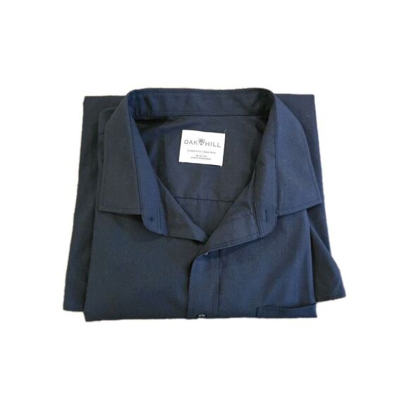 Oak Hill Shirt Mens 20 35/36 Black Long Sleeve Non-Iron Classic Fit Button-Up - Picture 8 of 8